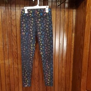TEREZ SIZE MEDIUM Colorful Leopard Print Leggings